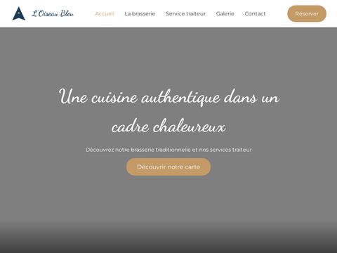 Site web de la Brasserie - traiteur L'Oiseau Bleu