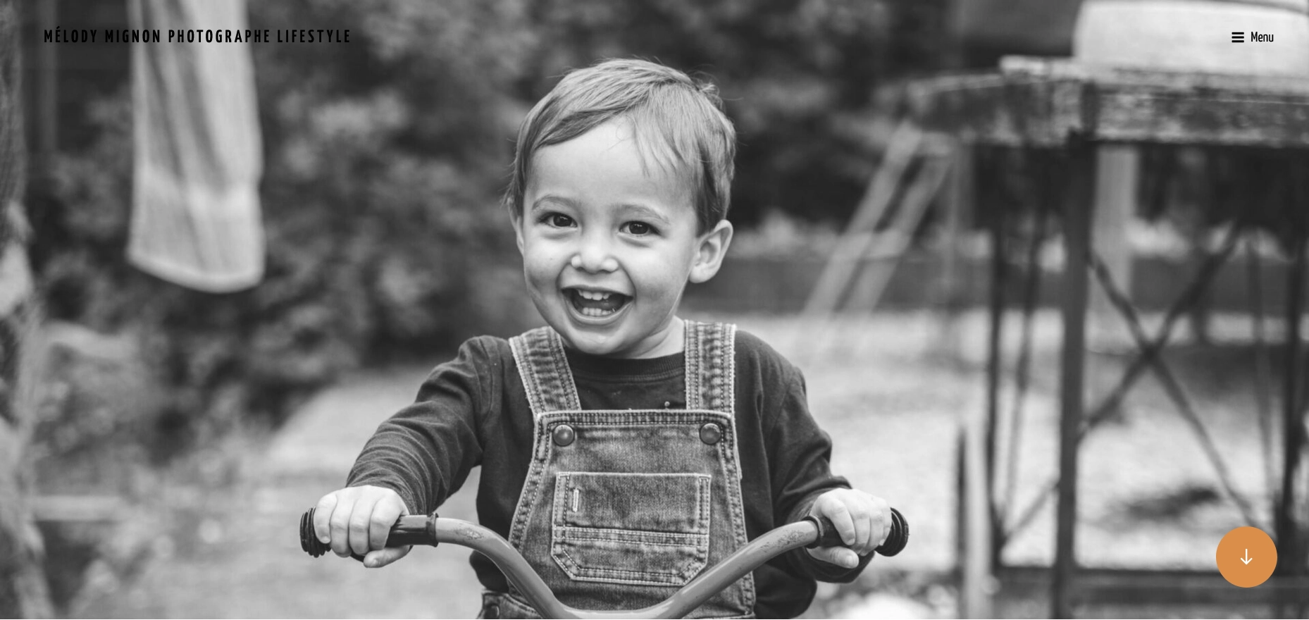 Aperçu du site web réalisé pour Mélody Mignon, photographe professionnelle