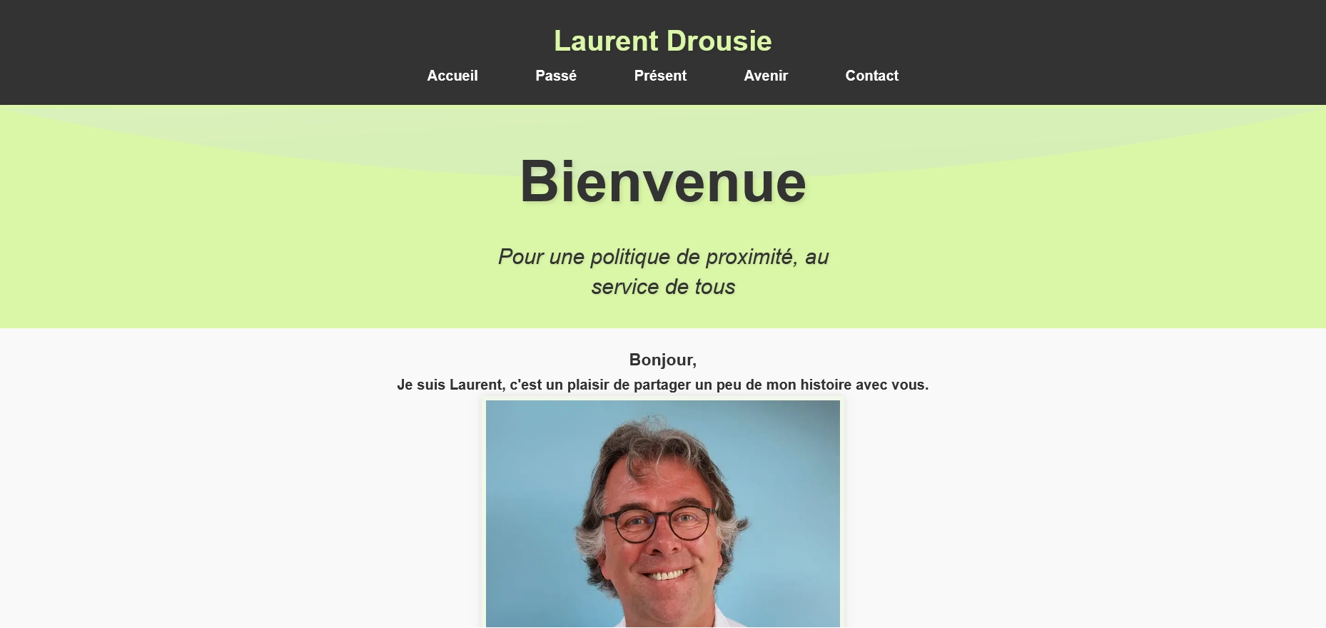 Aperçu du site web réalisé pour Laurent Drousie, médiateur agréé et politicien